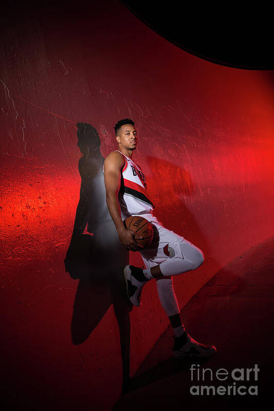 Media Day Art Print featuring the photograph C.j. Mccollum by Sam Forencich