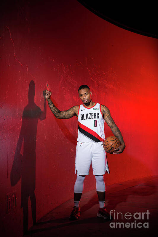 Media Day Art Print featuring the photograph Damian Lillard by Sam Forencich