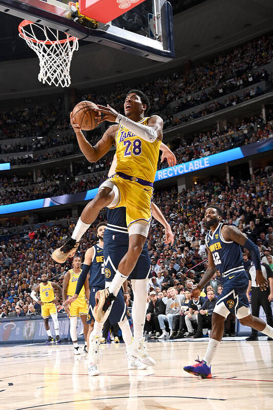 Playoffs Art Print featuring the photograph 2023 NBA Playoffs - Los Angeles Lakers v Denver Nuggets by Andrew D. Bernstein