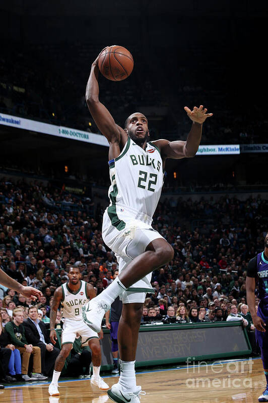 Nba Pro Basketball Art Print featuring the photograph Khris Middleton by Gary Dineen