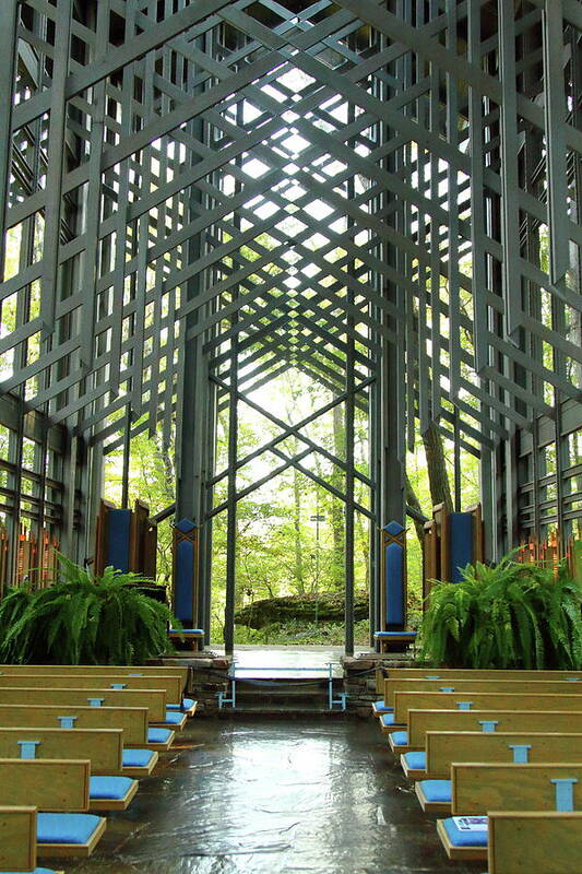 Thorncrown Chapel Art Print featuring the photograph Thorncrown Chapel #4 by Lens Art Photography By Larry Trager