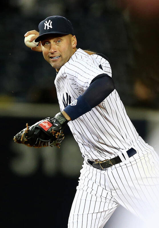 Game Two Art Print featuring the photograph Derek Jeter #5 by Elsa