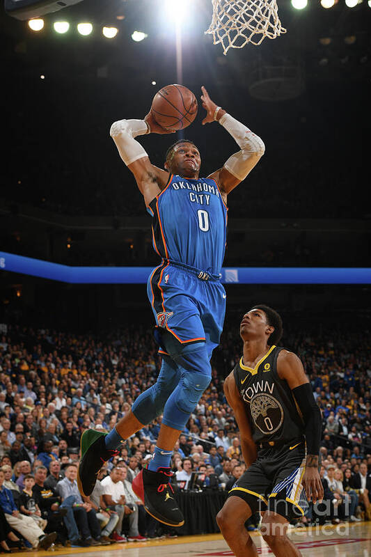 Russell Westbrook Art Print featuring the photograph Russell Westbrook #5 by Garrett Ellwood