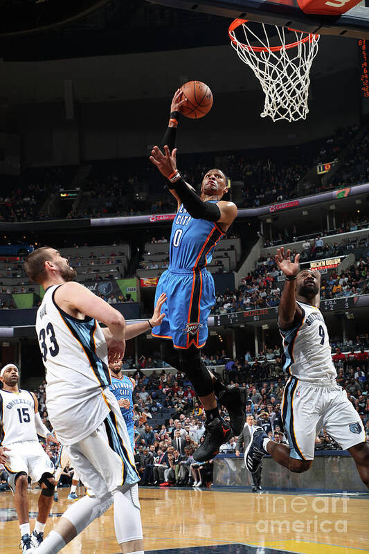 Russell Westbrook Art Print featuring the photograph Russell Westbrook #6 by Joe Murphy