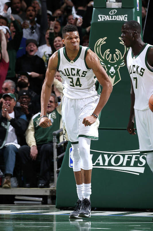 Playoffs Art Print featuring the photograph Giannis Antetokounmpo by Gary Dineen
