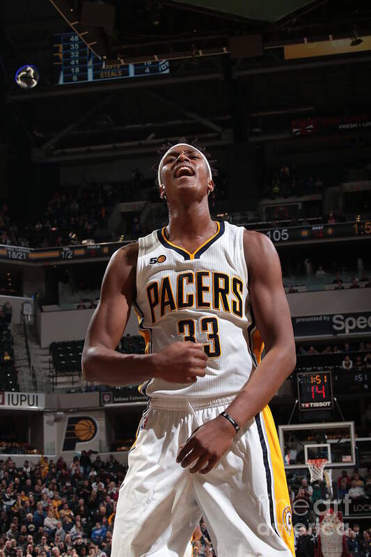Myles Turner Art Print featuring the photograph Myles Turner by Ron Hoskins