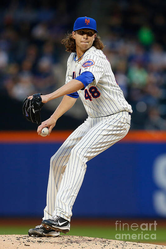 Jacob Degrom Art Print featuring the photograph Jacob Degrom #9 by Mike Stobe