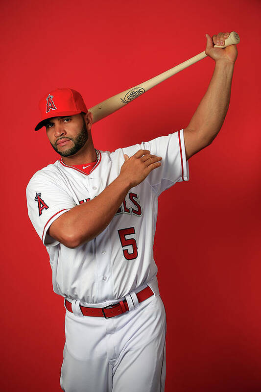 Media Day Art Print featuring the photograph Albert Pujols by Jamie Squire