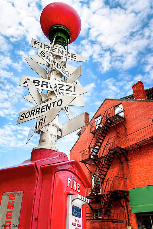 Boston Art Print featuring the photograph All Signs Point To Little Italy - Boston by Mark E Tisdale