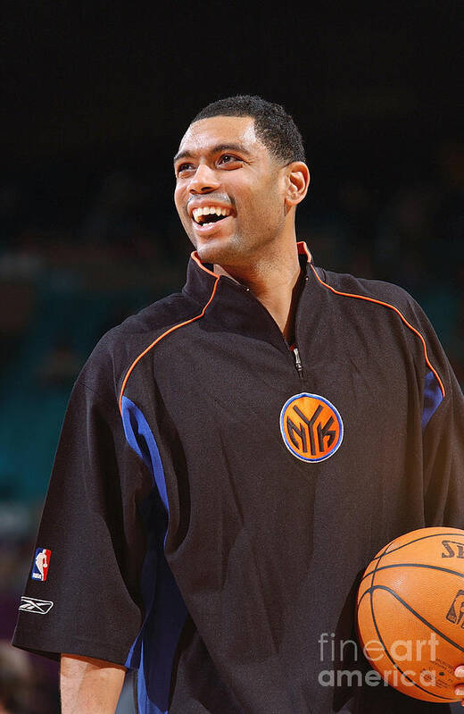 Nba Pro Basketball Art Print featuring the photograph Allan Houston by Terrence Vaccaro