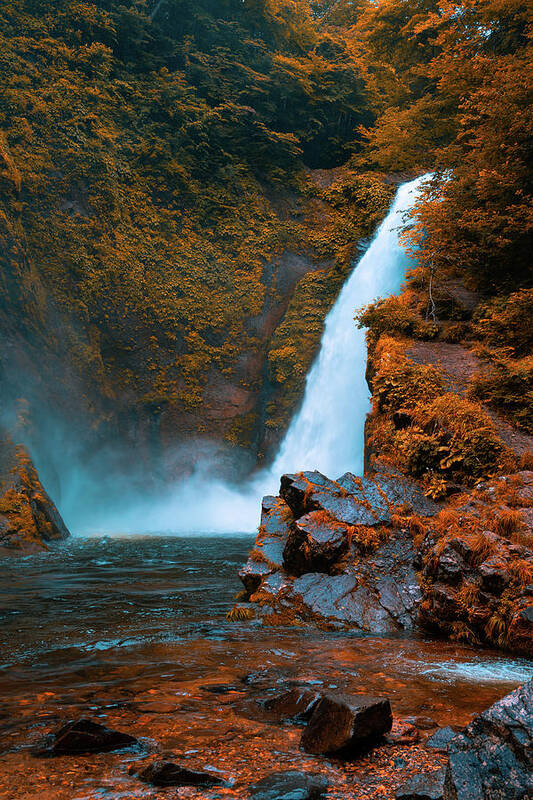 Waterfall Art Print featuring the photograph Autumn Vibes ii by Pablo Saccinto