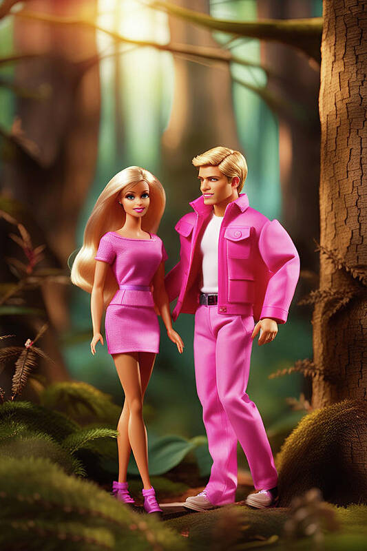 Barbie and Kens Nature Walk Art Print by Movie Poster Prints - Pixels