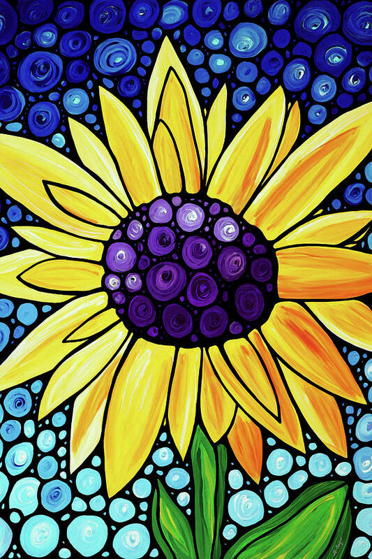 Floral Art Art Print featuring the painting Basking In The Glory by Sharon Cummings