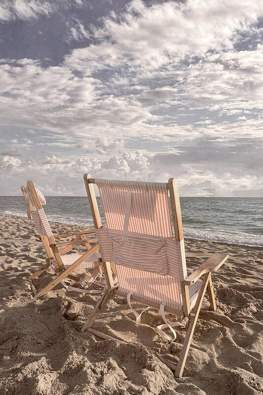 Clouds Art Print featuring the photograph Beachy Cottage Relaxation by Debra and Dave Vanderlaan