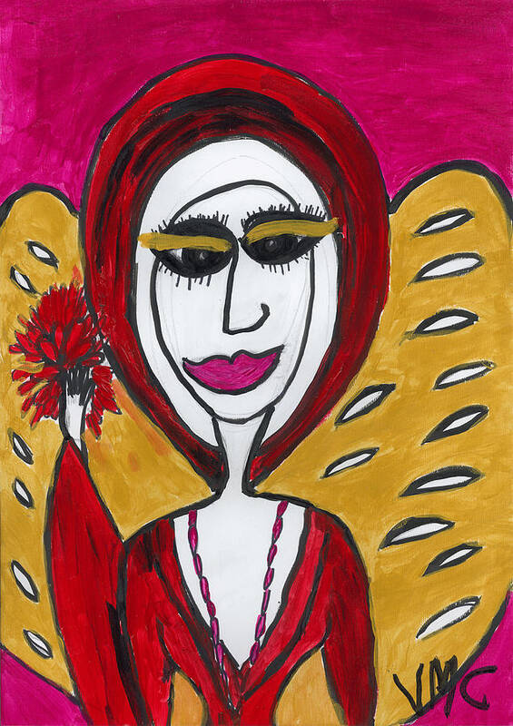  Angel Art Print featuring the painting Bellatrea Angel by Victoria Mary Clarke