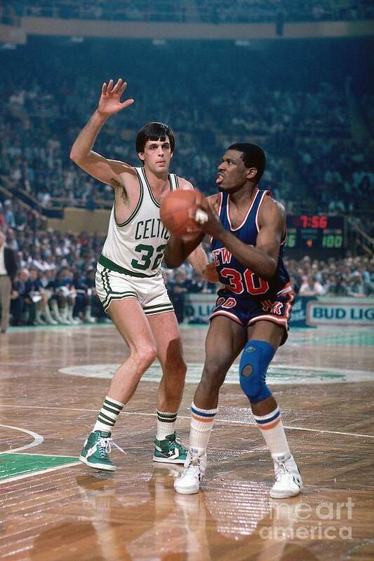 1980-1989 Art Print featuring the photograph Bernard King and Kevin Mchale by Dick Raphael