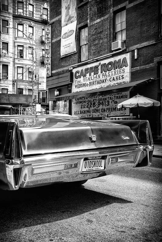 United States Art Print featuring the photograph Black Manhattan Series - Cadillac by Philippe HUGONNARD