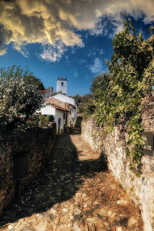 Portugal Art Print featuring the photograph Brarganca medieval street by Micah Offman