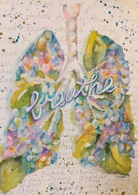 Breath Art Print featuring the painting Breathe by Carla Flegel