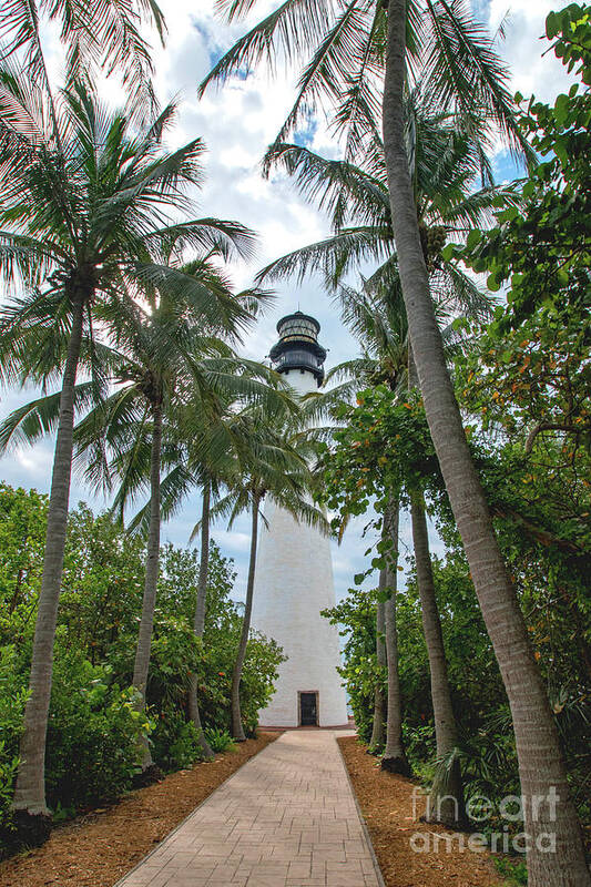 Cape Art Print featuring the photograph Cape Florida Lighthouse on Key Biscayne by Beachtown Views