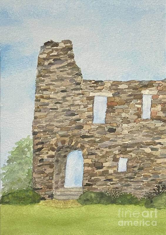 Castle Campbell Art Print featuring the painting Castle Campbell by Lisa Neuman