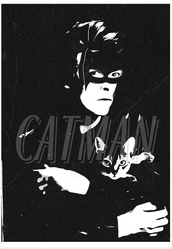 David Bowie Art Print featuring the digital art Catman Issue No. 1982 by Christina Rick