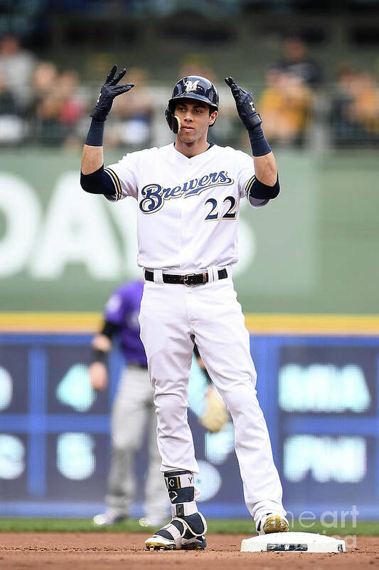 People Art Print featuring the photograph Christian Yelich by Stacy Revere