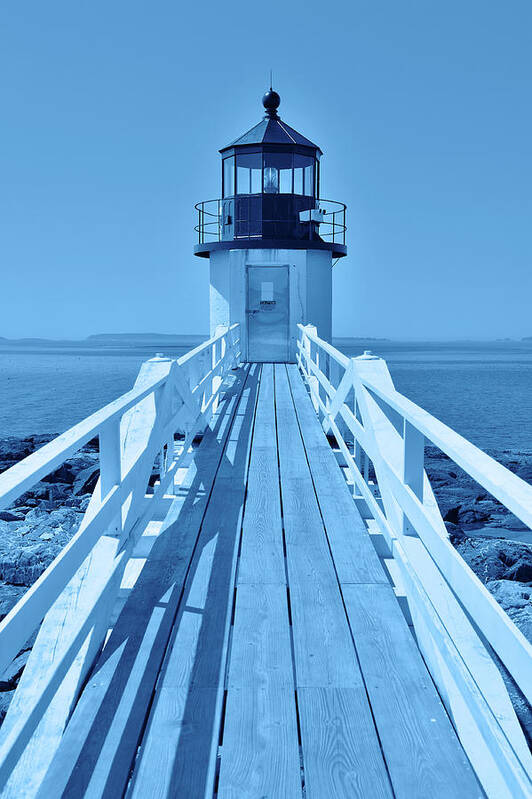 Marshall Point Lighthouse Art Print featuring the photograph Classic Blue Hour Marshall Point Lighthouse 2 by Marianne Campolongo