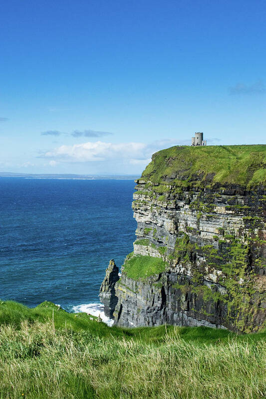 Cliffs Of Moher Art Print featuring the photograph Cliffs of Moher Castle Ireland by Lisa Blake