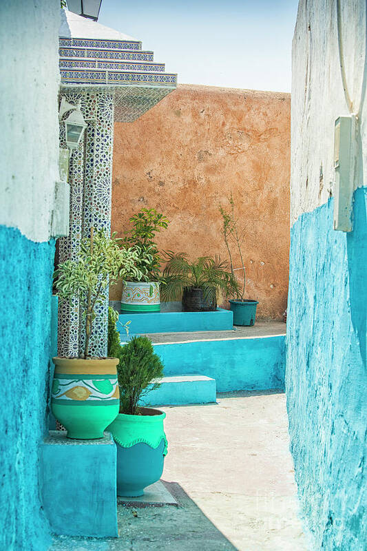 Morocco Art Print featuring the photograph Colorful street by Patricia Hofmeester