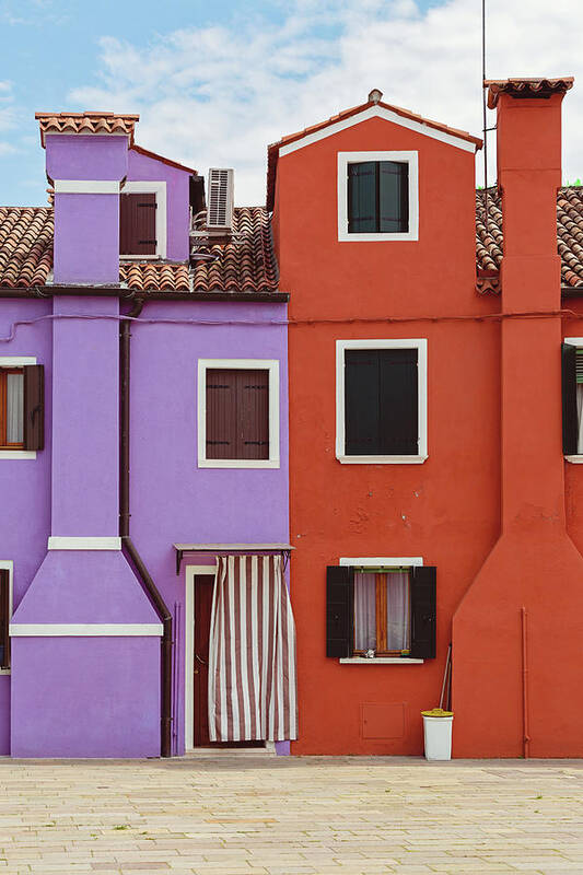 Burano Art Print featuring the photograph Colors of Burano Italy No. 7 by Melanie Alexandra Price