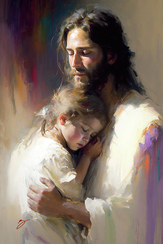 Comfort The Children Art Print featuring the painting Comfort the Children by Greg Collins