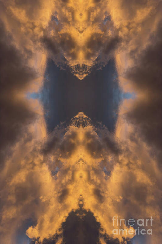 Clouds Art Print featuring the digital art Convergence of air and light by Adriana Mueller