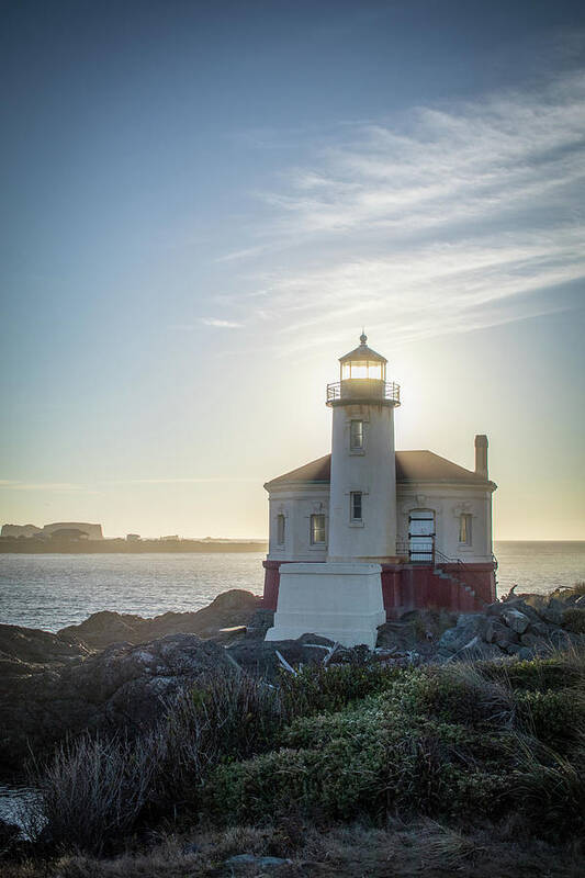 2018 Art Print featuring the photograph Coquille River Lighthouse, OR by Gerri Bigler