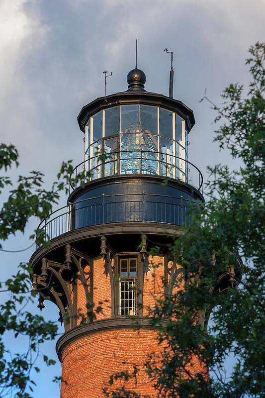 Architecture Art Print featuring the photograph Currituck Beach Lighthouse Close-up by Liza Eckardt