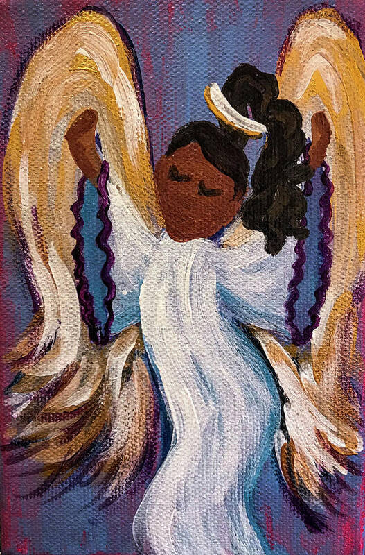 Paintings Art Print featuring the painting Dancing Angel II by Sherrell Rodgers