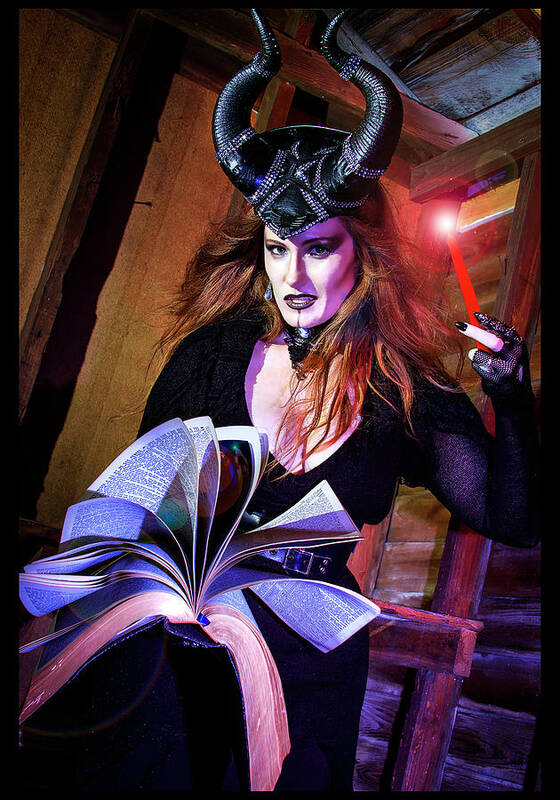 Cosplay Art Print featuring the photograph Dark Witch #3 by Christopher W Weeks