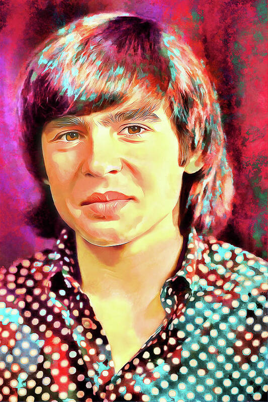 The Monkees Art Print featuring the mixed media Davy Jones Tribute Art Daydream Believer by The Rocker Chic