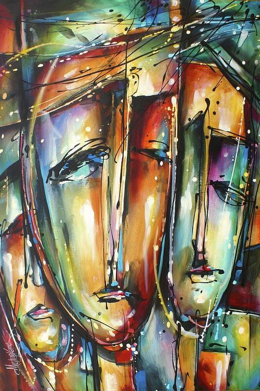 Urban Art Print featuring the painting Dazzled by Michael Lang