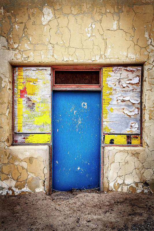 Door Art Print featuring the photograph Desert Blue Door by Craig J Satterlee