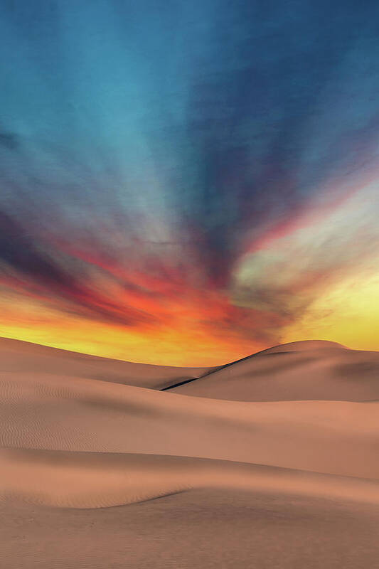 Art Art Print featuring the photograph Desert Sunset by Jon Glaser
