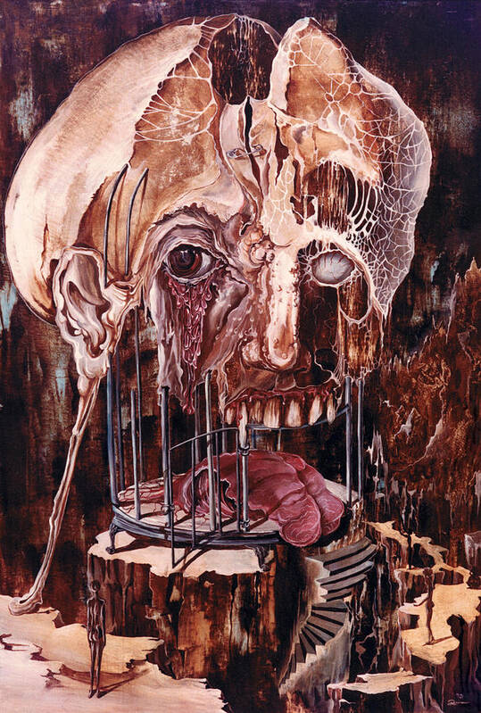 Surrealism Art Print featuring the painting Deterioration Of Mind Over Matter by Otto Rapp