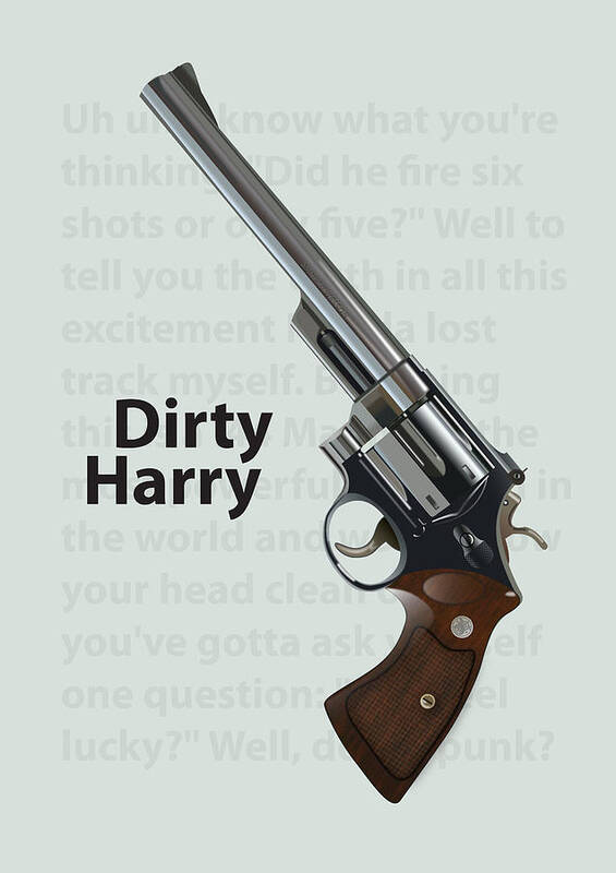 Dirty Harry Art Print featuring the digital art Dirty Harry - Alternative Movie Poster by Movie Poster Boy