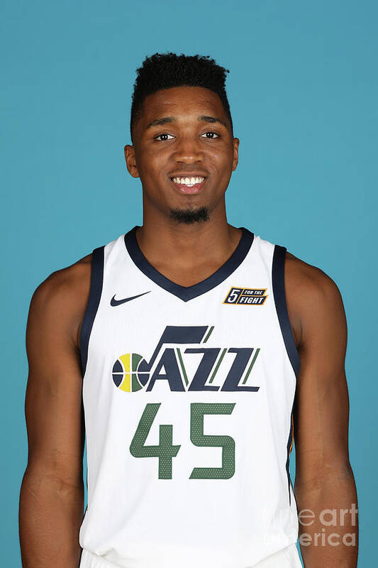 Media Day Art Print featuring the photograph Donovan Mitchell by Nba Photos