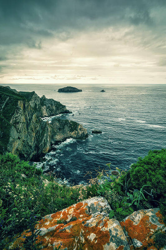 Asturian Coast Art Print featuring the photograph Dramatic Asturian Coast by Benoit Bruchez