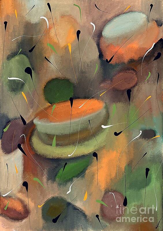 Earthy Matte Art Print featuring the digital art Earthy Matter by Laurie's Intuitive