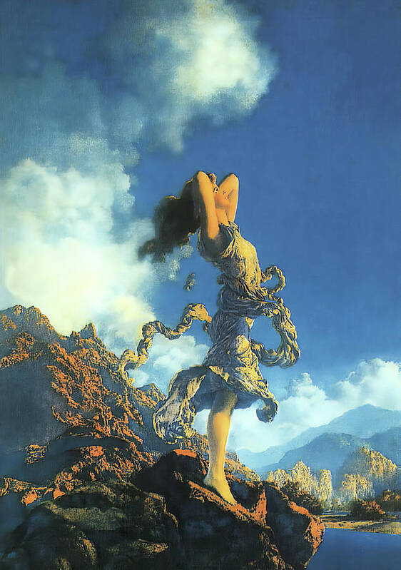 Maxfield Parrish Art Print featuring the photograph Ecstasy by Maxfield Parrish