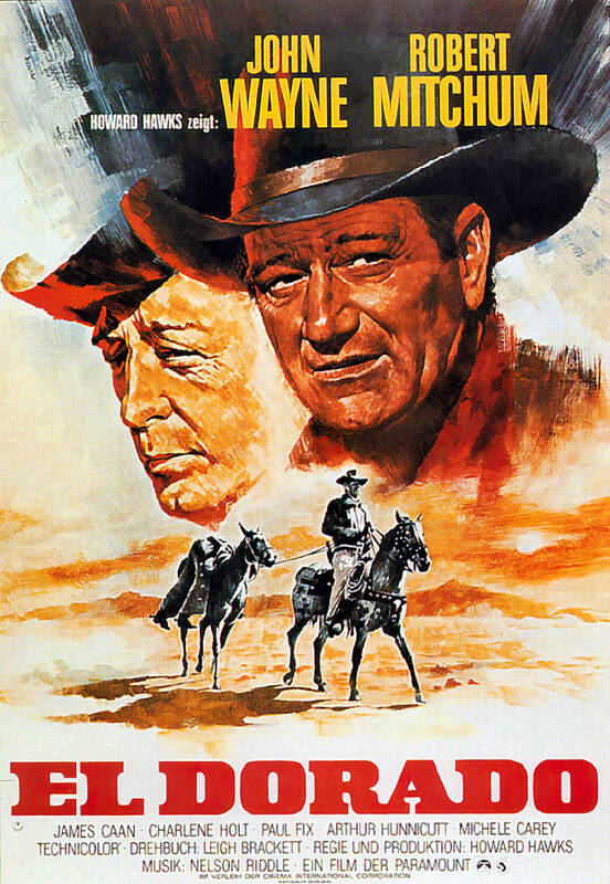 El Art Print featuring the mixed media ''El Dorado'', with John Wayne, 1967 by Movie World Posters