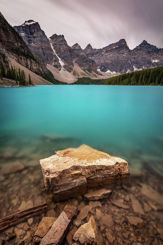 Moraine Lake Art Print featuring the photograph Electric Blue Moraine Lake by Pierre Leclerc Photography
