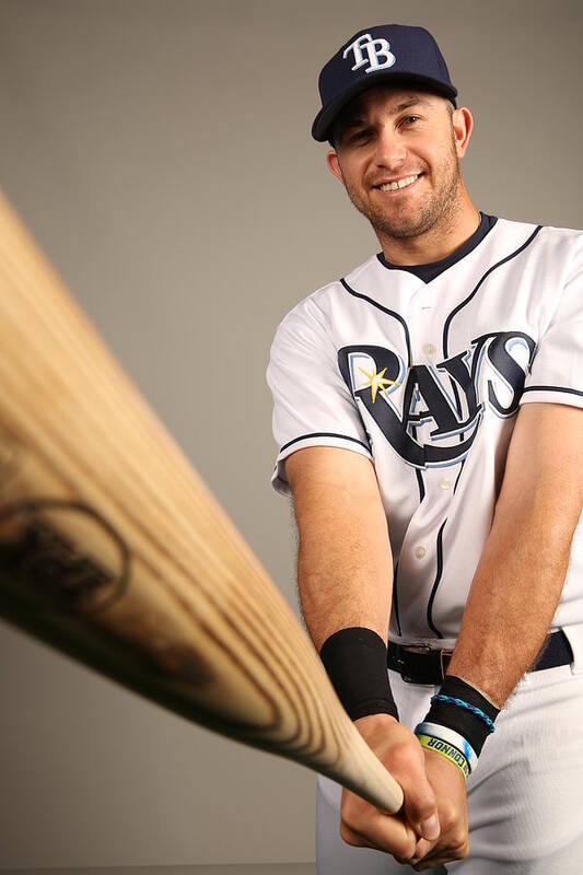 Media Day Art Print featuring the photograph Evan Longoria by Robbie Rogers